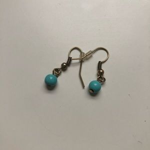 Blue bead earrings